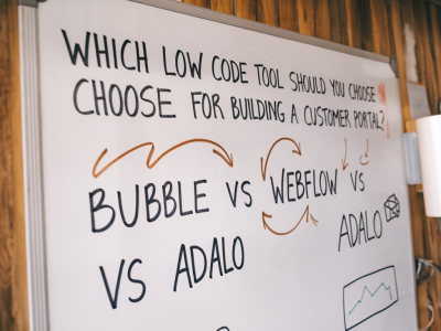 Which low-code tool should you choose for building a customer portal: Bubble vs. Webflow vs. Adalo