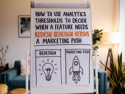 How to use analytics thresholds to decide when a feature needs redesign versus a marketing push