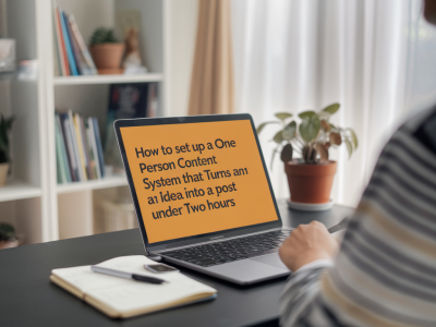 How to set up a one-person content system that turns an idea into a post in under two hours