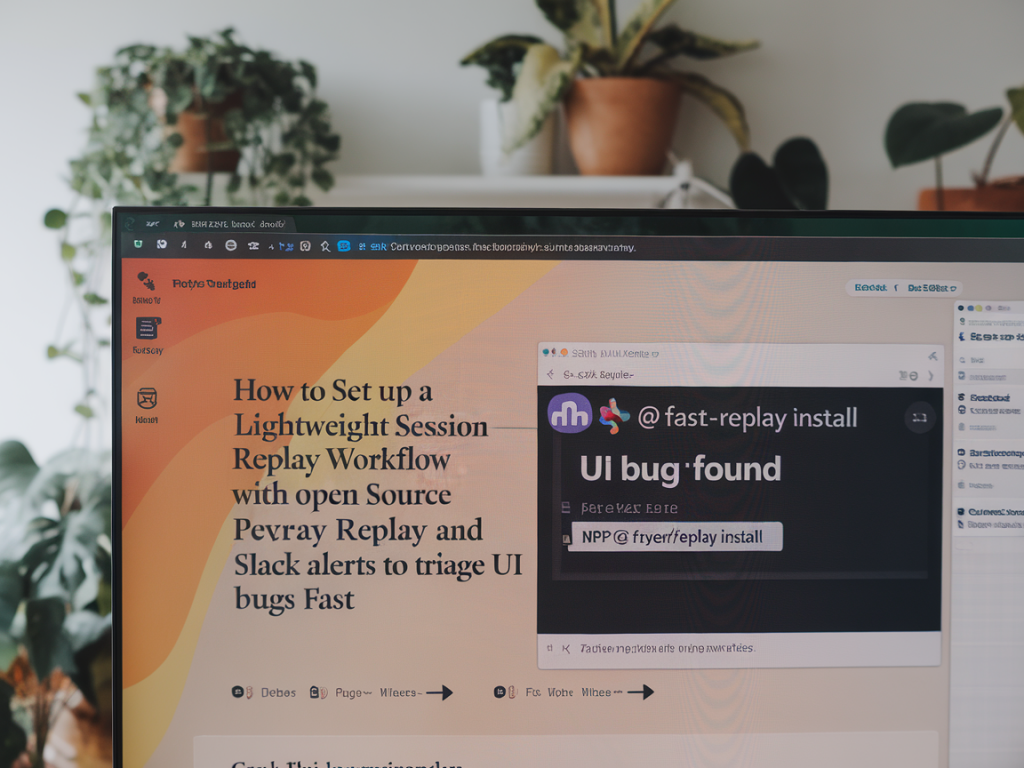How to set up a lightweight session replay workflow with open-source replay and slack alerts to triage ui bugs fast
