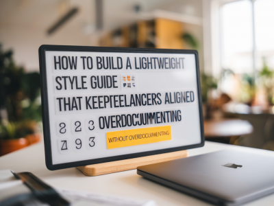 How to build a lightweight style guide that keeps freelancers aligned without overdocumenting