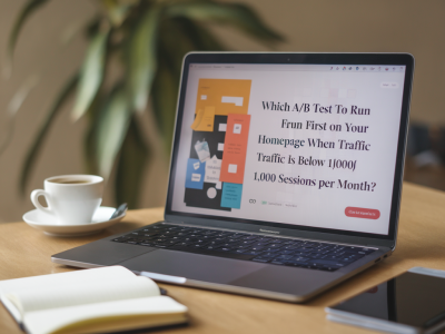 Which A/B test to run first on your homepage when traffic is below 1,000 sessions per month